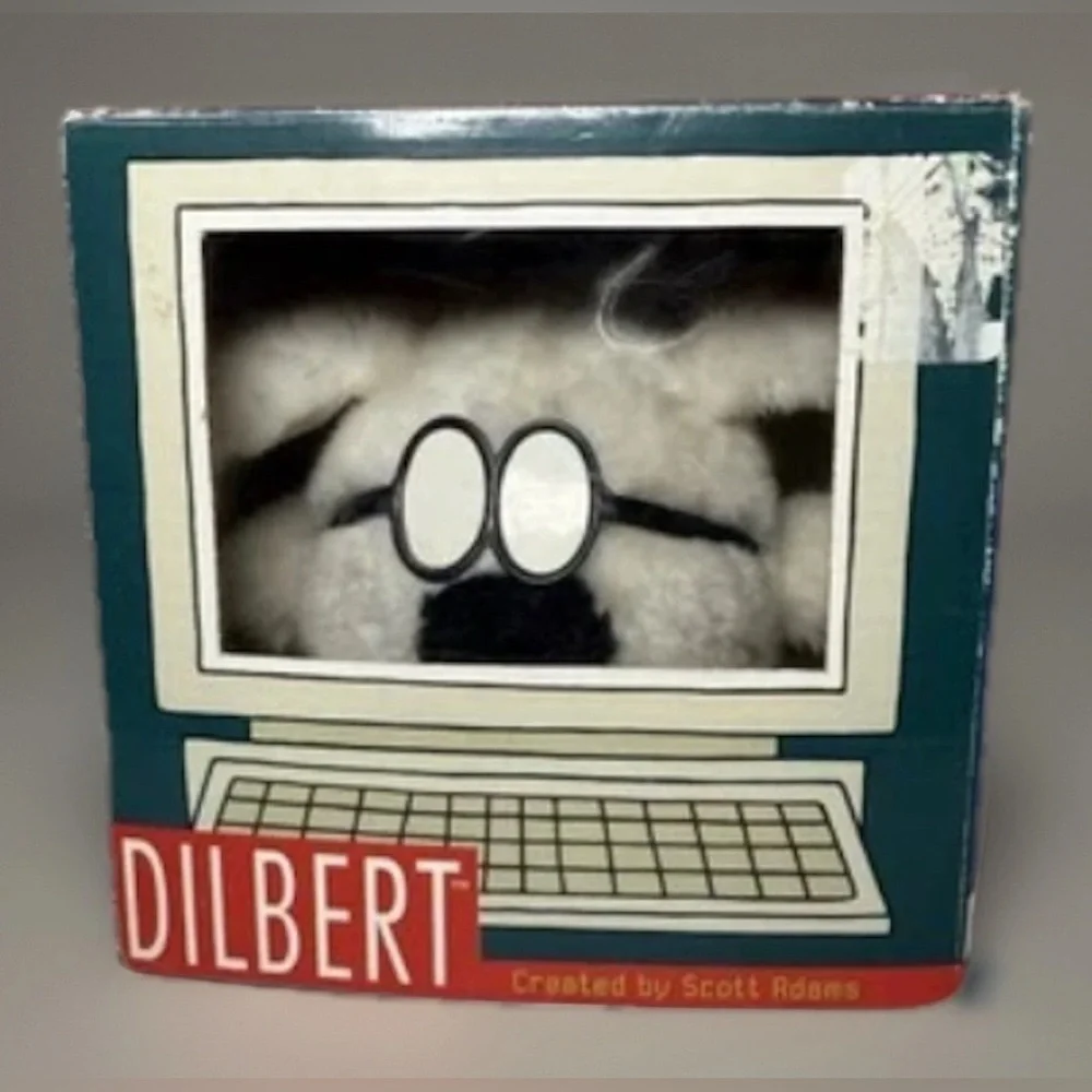 DILBERT DOG DOGBERT WITH ORIGINAL BOX PLUSH STUFFED ANIMAL 4